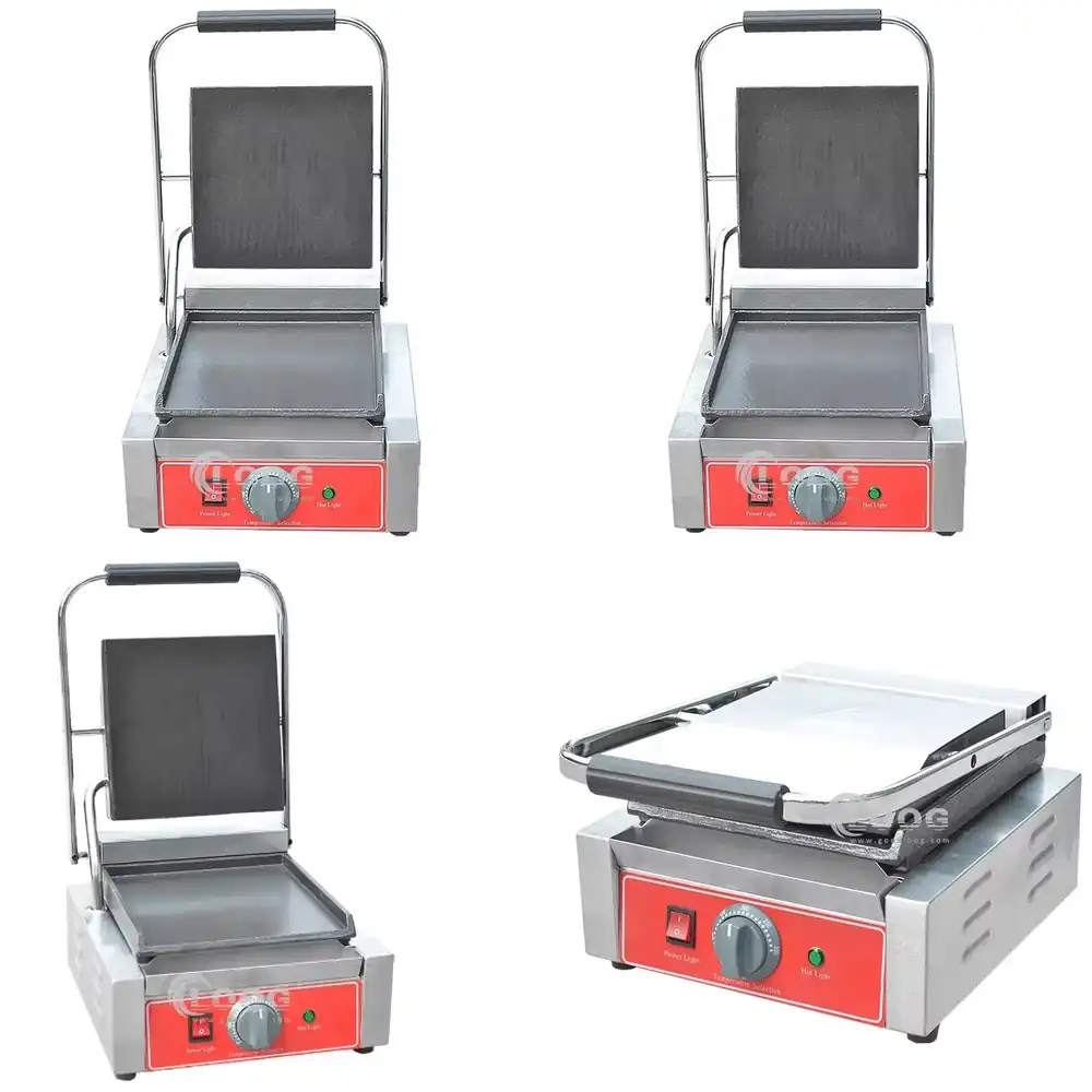 Sandwich Press Grill - Commercial Panini Press Stainless Steel Contact