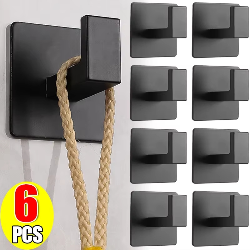 Kitchen Appliances Shelves - 1/6Pcs Strong Self-Adhesive Wall Hooks Keys