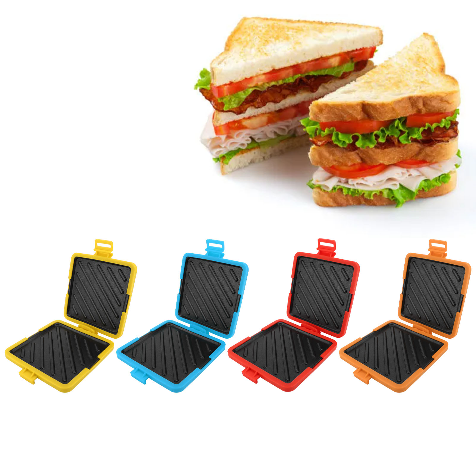 Sandwich Press Grill - Toastie Maker Microwave Toastie Sandwich Maker