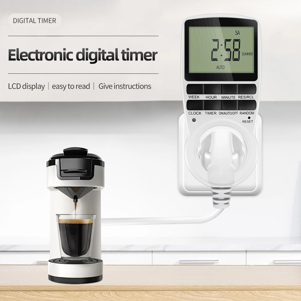 Kitchen Appliances Outlet - Electronic Digital Timer Switch EU Programmable