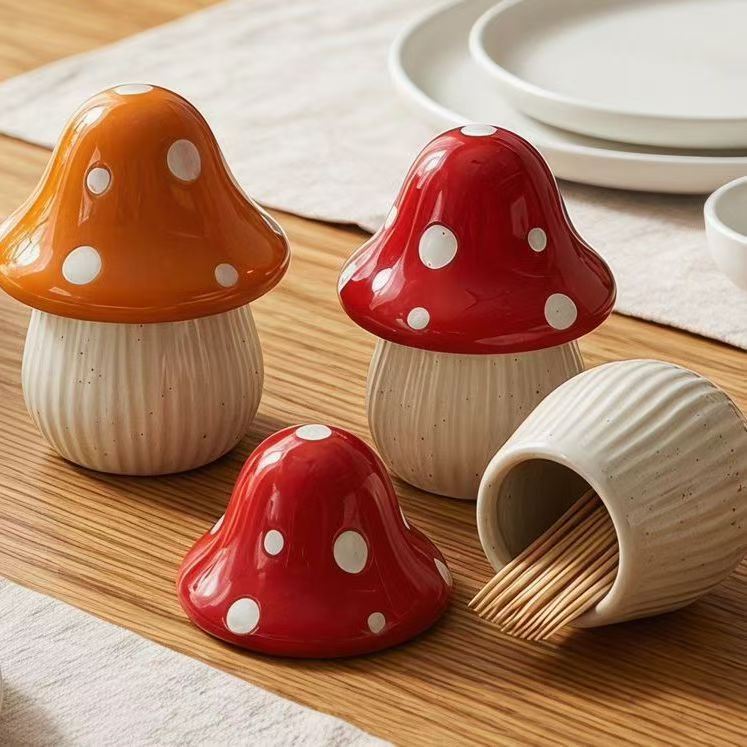 Cartoon Mushroom Ceramic Stora - Kitchen Appliances Shelves recension och pris