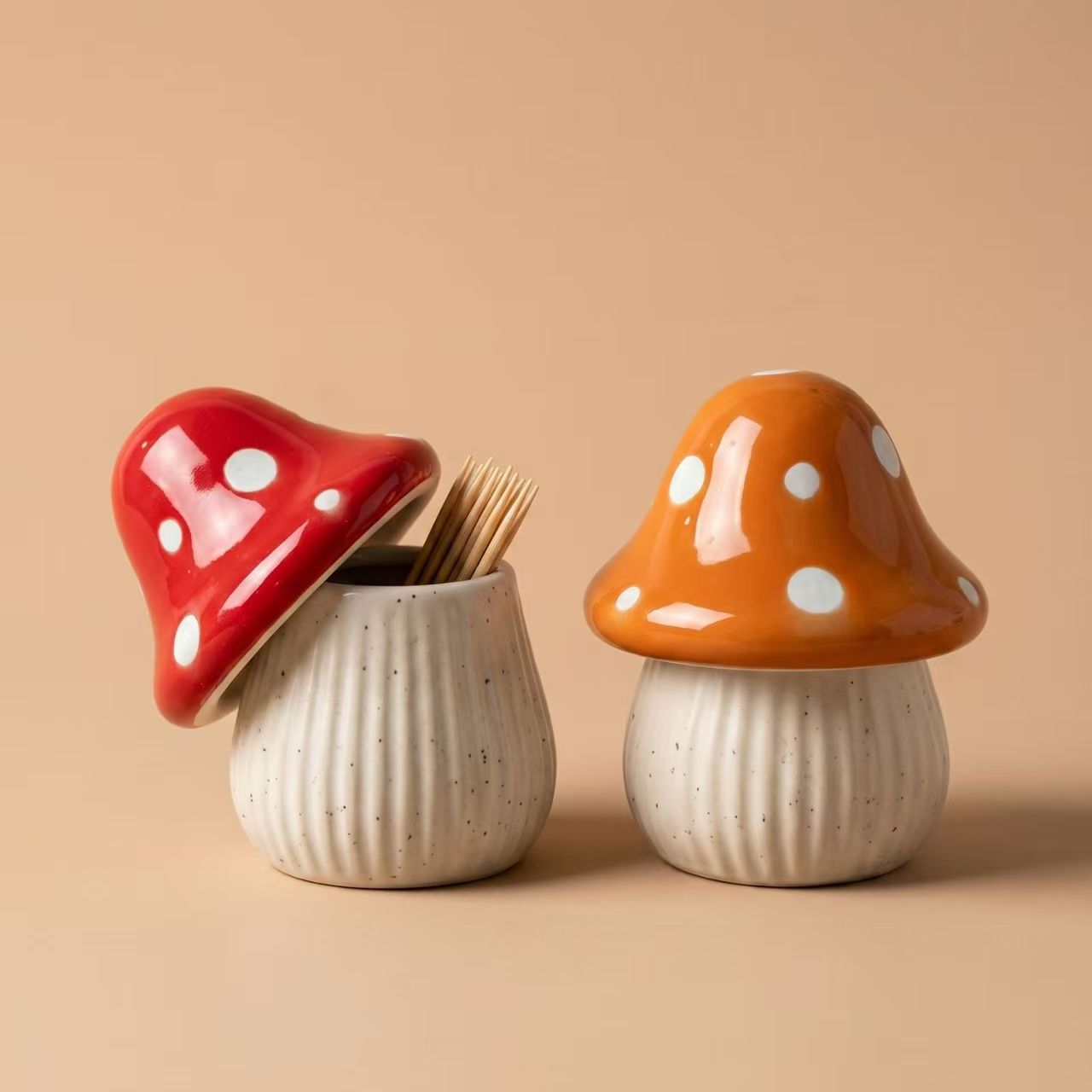 Cartoon Mushroom Ceramic Stora - Kitchen Appliances Shelves recension och pris