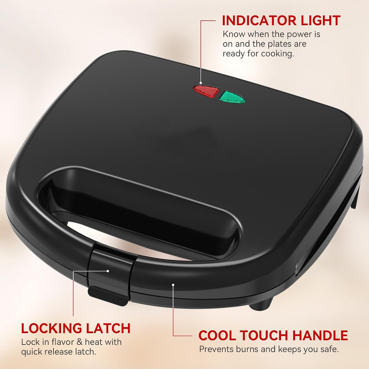 Sandwich Maker, 2-Slice Grille - Sandwich Press Grill recension och pris