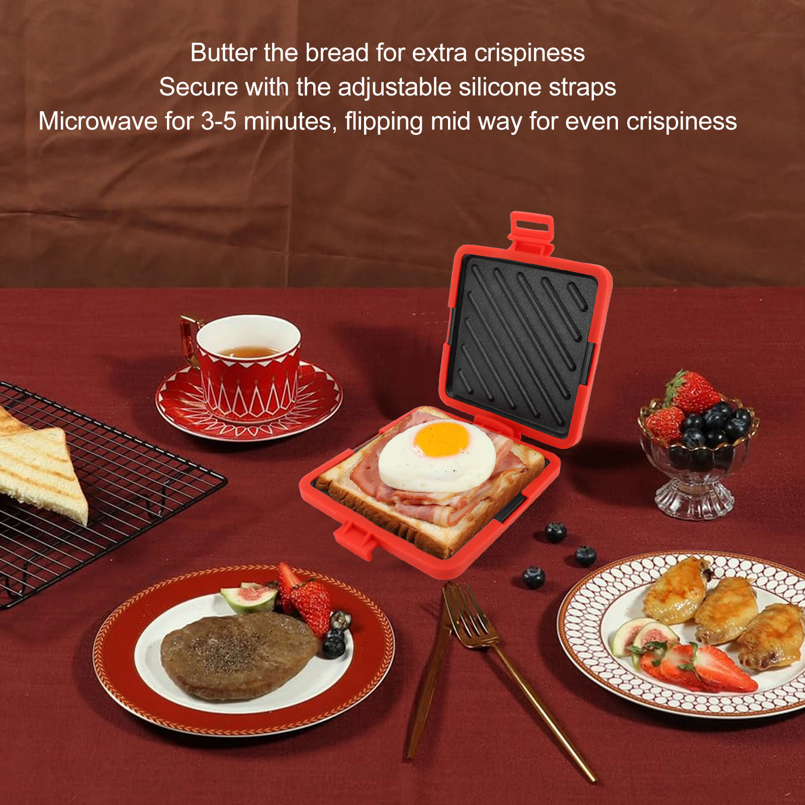 Toastie Maker Microwave Toasti - Sandwich Press Grill recension och pris