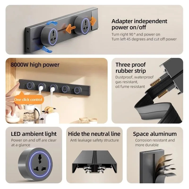 Power Rail Socket Kitchen Expa - Kitchen Appliances Outlet recension och pris