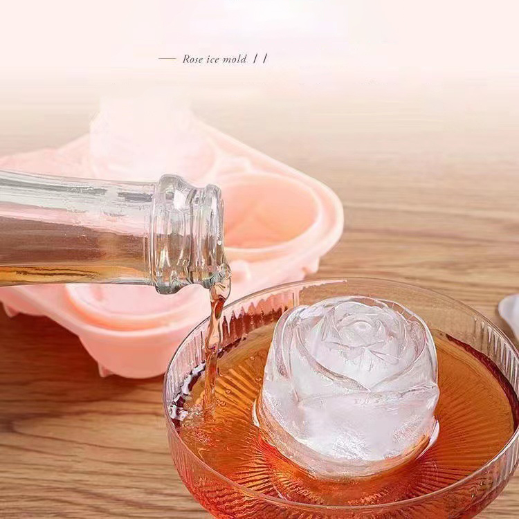 3D Rose Ice Molds 4 Holes Ice  - Kitchen Appliances Shelves recension och pris