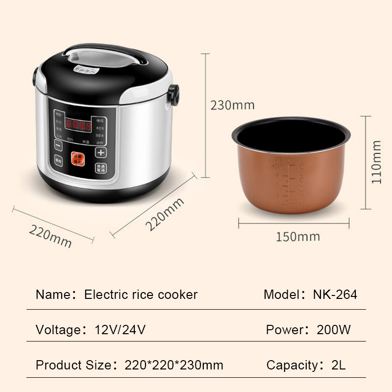 12V 24V Mini Rice Cooker Car T - Rice Cooker 10 Cup recension och pris